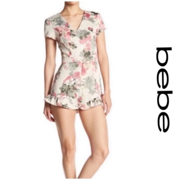 BEBE - floral romper Size 8 - Picture 2 of 6